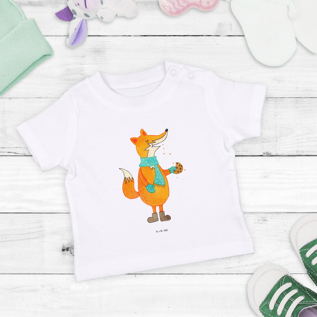 Baby T-Shirt Fuchs Keks Fuchs, Füchse, Backen Spruch, Kekse, Winter, Weihnachtszeit, Geschenk Weihnachten, Plätzchen, Liebe, Küche Deko Mädchen,Jungen,Unisex,Motiv,Baby T-Shirt,Kurzarm  Fuchs