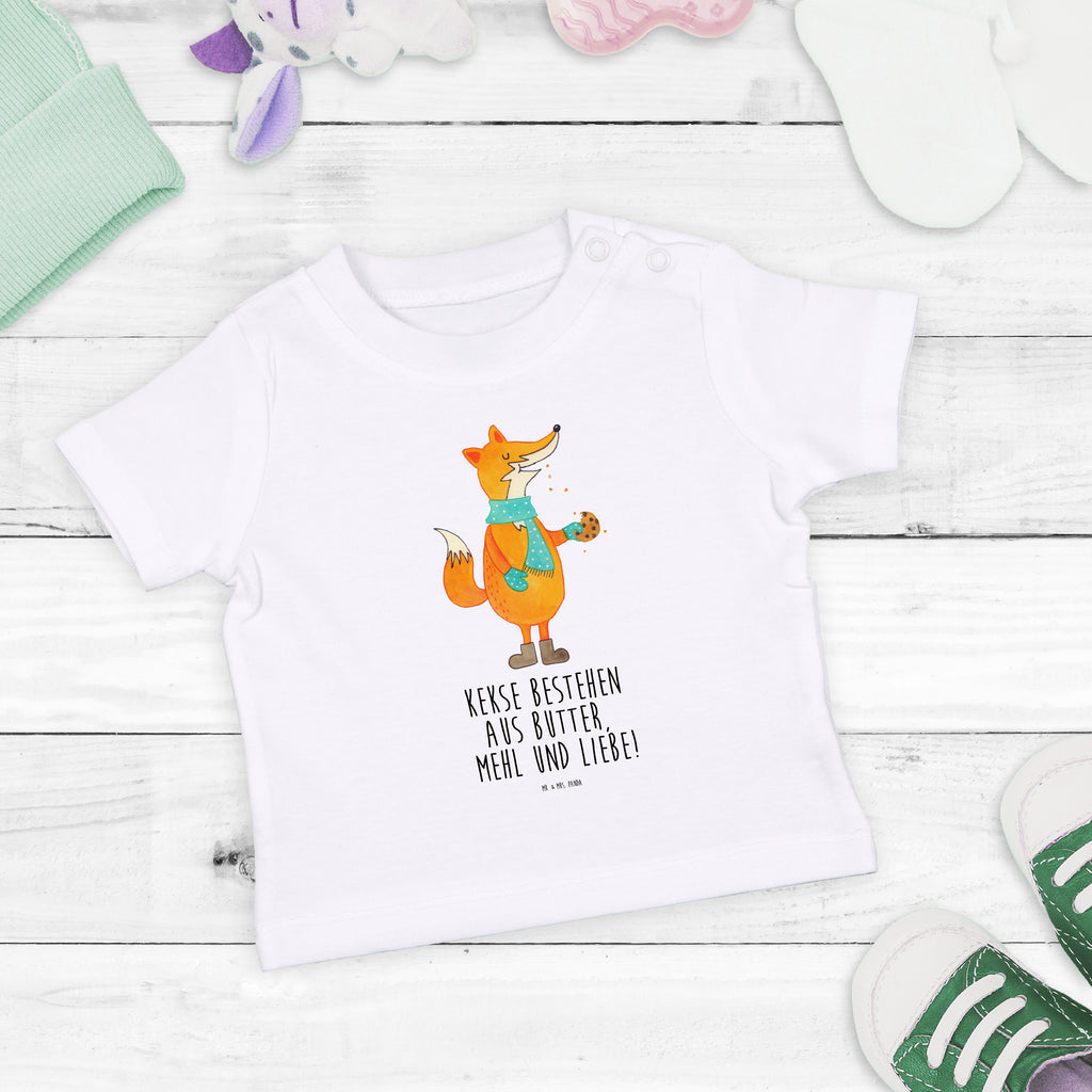Baby T-Shirt Fuchs Keks Fuchs, Füchse, Backen Spruch, Kekse, Winter, Weihnachtszeit, Geschenk Weihnachten, Plätzchen, Liebe, Küche Deko Mädchen,Jungen,Unisex,Motiv,Baby T-Shirt,Kurzarm  Fuchs