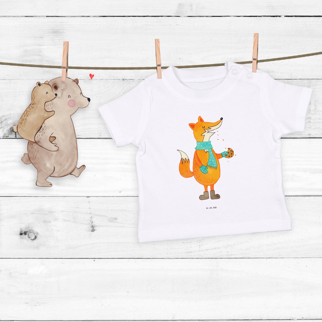 Baby T-Shirt Fuchs Keks Fuchs, Füchse, Backen Spruch, Kekse, Winter, Weihnachtszeit, Geschenk Weihnachten, Plätzchen, Liebe, Küche Deko Mädchen,Jungen,Unisex,Motiv,Baby T-Shirt,Kurzarm  Fuchs