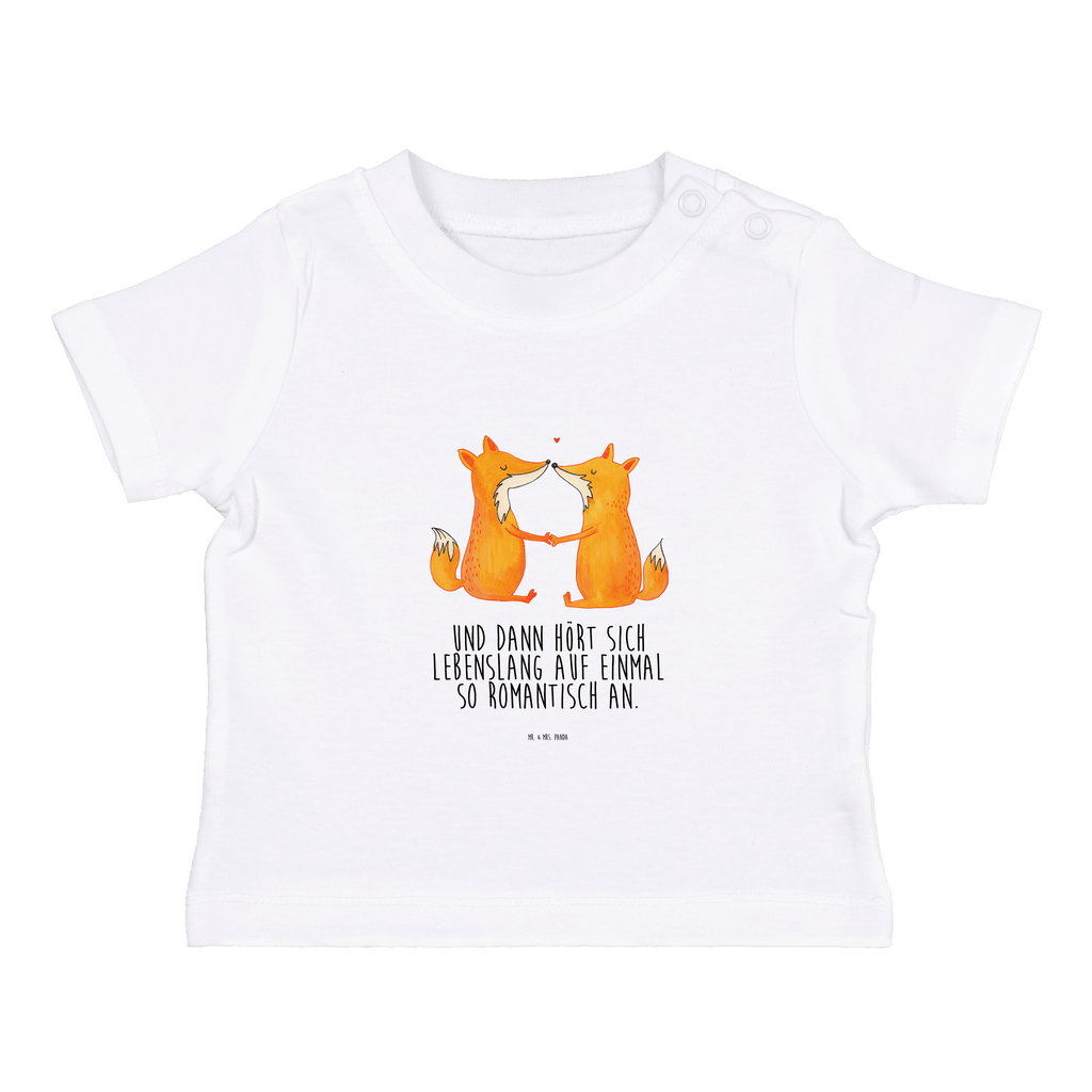 Baby T-Shirt Füchse Liebe Fuchs, Füchse, Fox, Liebe, Liebespaar, Paar, Partner, Freundin, Freund, Ehe, Verlobte, Ehemann, Ehefrau, Liebesbeweis Mädchen, Jungen, Unisex, Motiv ,Baby T-Shirt, Kurzarm, Shirt, Baby  Fuchs