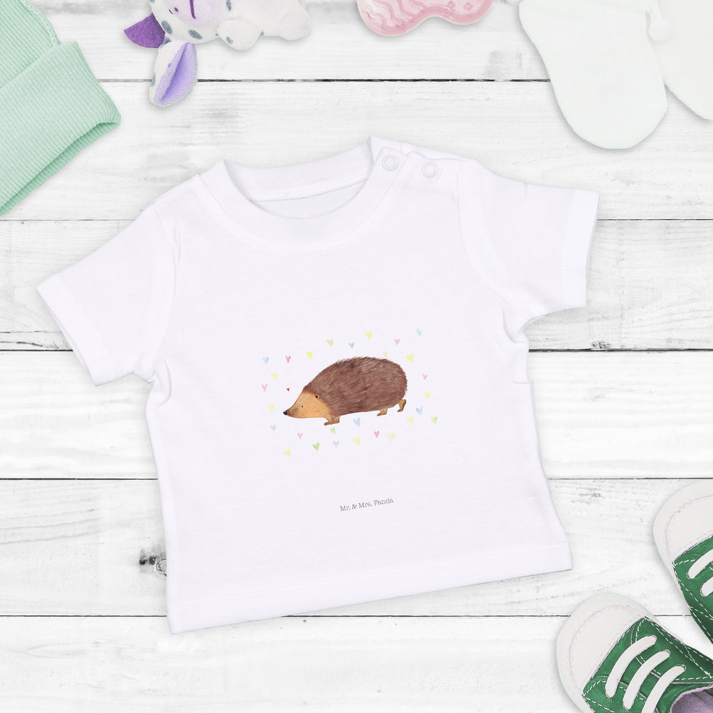 Baby T-Shirt Igel Herzen Liebe, Herz, Herzen, Igel, Vertrauen, Kuss, Leben Mädchen,Jungen,Unisex,Motiv,Baby T-Shirt,Kurzarm  süße Tiermotive, gute Laune, lustige Sprüche, Tiere