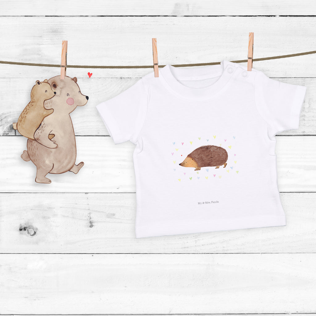 Baby T-Shirt Igel Herzen Liebe, Herz, Herzen, Igel, Vertrauen, Kuss, Leben Mädchen,Jungen,Unisex,Motiv,Baby T-Shirt,Kurzarm  süße Tiermotive, gute Laune, lustige Sprüche, Tiere