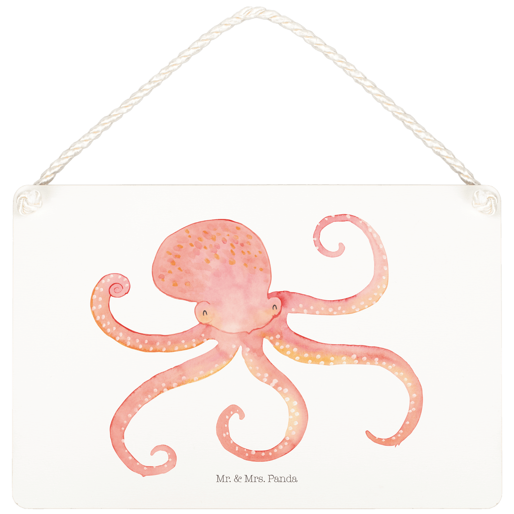 Deko Schild Tintenfisch Meer, Meerestier, Krake, Tintenfisch, Arme, Wasser, Ozean Schild, Türschild, Holzschild, Wandschild, Wanddeko  süße Tiermotive, gute Laune, lustige Sprüche, Tiere