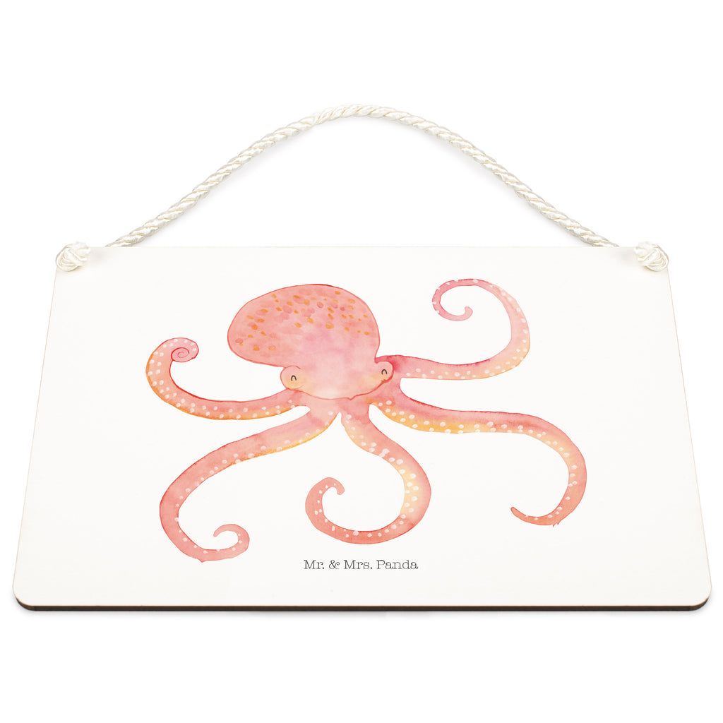 Deko Schild Tintenfisch Meer, Meerestier, Krake, Tintenfisch, Arme, Wasser, Ozean Schild, Türschild, Holzschild, Wandschild, Wanddeko  süße Tiermotive, gute Laune, lustige Sprüche, Tiere