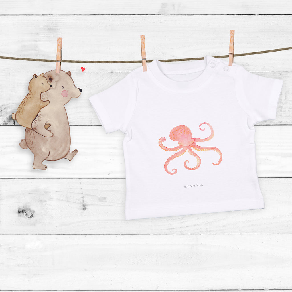 Baby T-Shirt Tintenfisch Meer, Meerestier, Krake, Tintenfisch, Arme, Wasser, Ozean Mädchen,Jungen,Unisex,Motiv,Baby T-Shirt,Kurzarm  süße Tiermotive, gute Laune, lustige Sprüche, Tiere