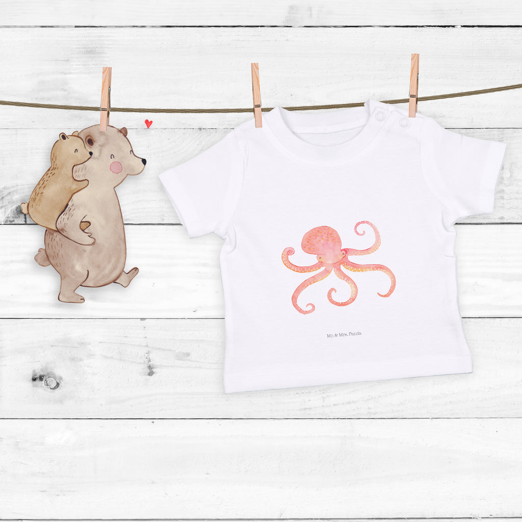 Baby T-Shirt Tintenfisch Meer, Meerestier, Krake, Tintenfisch, Arme, Wasser, Ozean Mädchen,Jungen,Unisex,Motiv,Baby T-Shirt,Kurzarm  süße Tiermotive, gute Laune, lustige Sprüche, Tiere