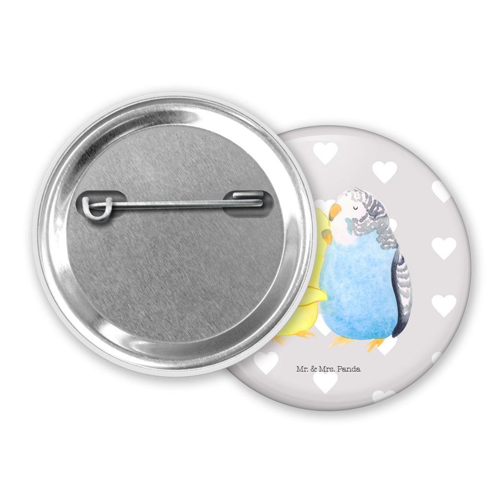 50mm Button Wellensittich Liebe 50mm Button, Button, Pin, Anstecknadel, Liebe, Partner, Freund, Freundin, Ehemann, Ehefrau, Heiraten, Verlobung, Heiratsantrag, Liebesgeschenk, Jahrestag, Hocheitstag, Vögel, Wellensittich, Nähe, Kuscheln, Vertrauen
