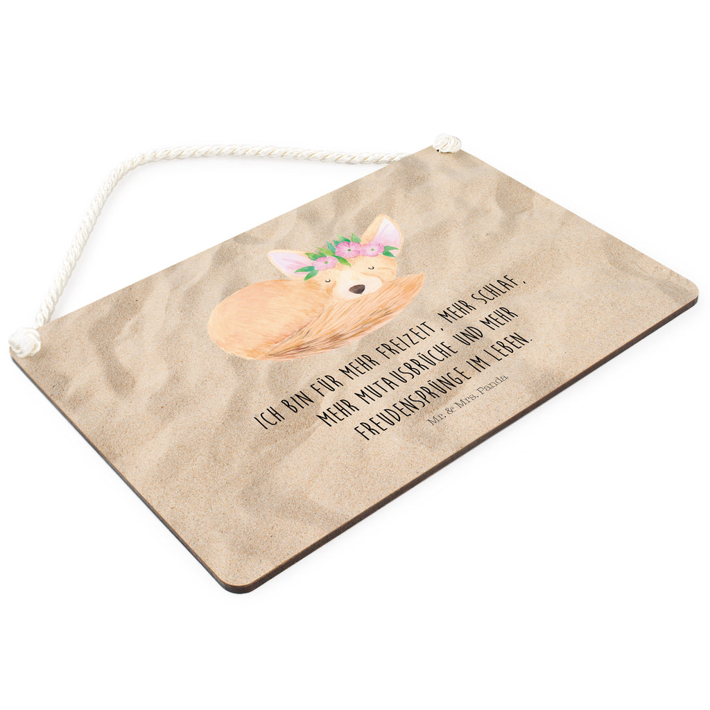 Deko Schild Wüstenfuchs Blumenkranz Afrika, Wüste, Wüstenfuchs, Blumen, Blumenkranz, Glücklich,  Schild, Türschild, Holzschild, Wandschild, Wanddeko  Afrika, Wildtiere
