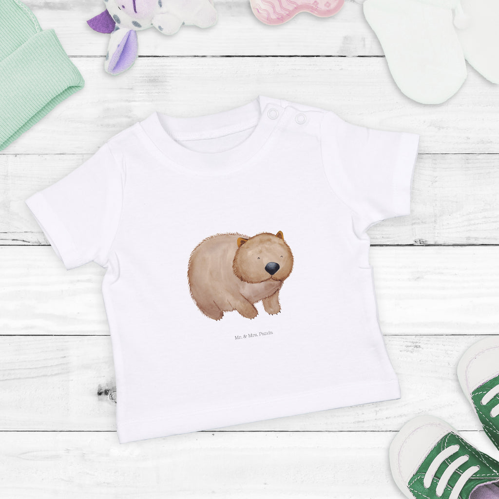 Baby T-Shirt Wombat Wombat, Das Leben ist schön, Motivation, Spruch, Australien, 	 Mädchen, Jungen, Unisex, Motiv ,Baby T-Shirt, Kurzarm, Shirt, Baby  süße Tiermotive, gute Laune, lustige Sprüche, Tiere