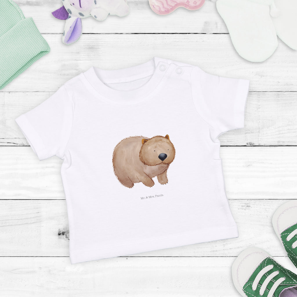 Baby T-Shirt Wombat Wombat, Das Leben ist schön, Motivation, Spruch, Australien, 	 Mädchen, Jungen, Unisex, Motiv ,Baby T-Shirt, Kurzarm, Shirt, Baby  süße Tiermotive, gute Laune, lustige Sprüche, Tiere