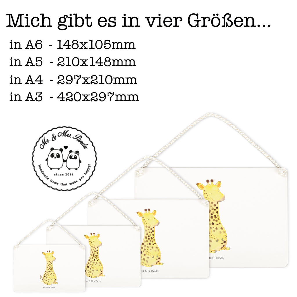 Deko Schild Giraffe Zufrieden Giraffe, Afrika, Zufrieden, Glück, Abenteuer Schild, Türschild, Holzschild, Wandschild, Wanddeko  Afrika, Wildtiere