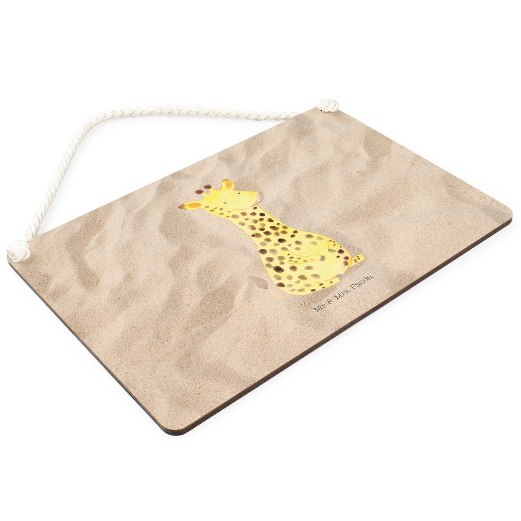 Deko Schild Giraffe Zufrieden Giraffe, Afrika, Zufrieden, Glück, Abenteuer Schild, Türschild, Holzschild, Wandschild, Wanddeko  Afrika, Wildtiere