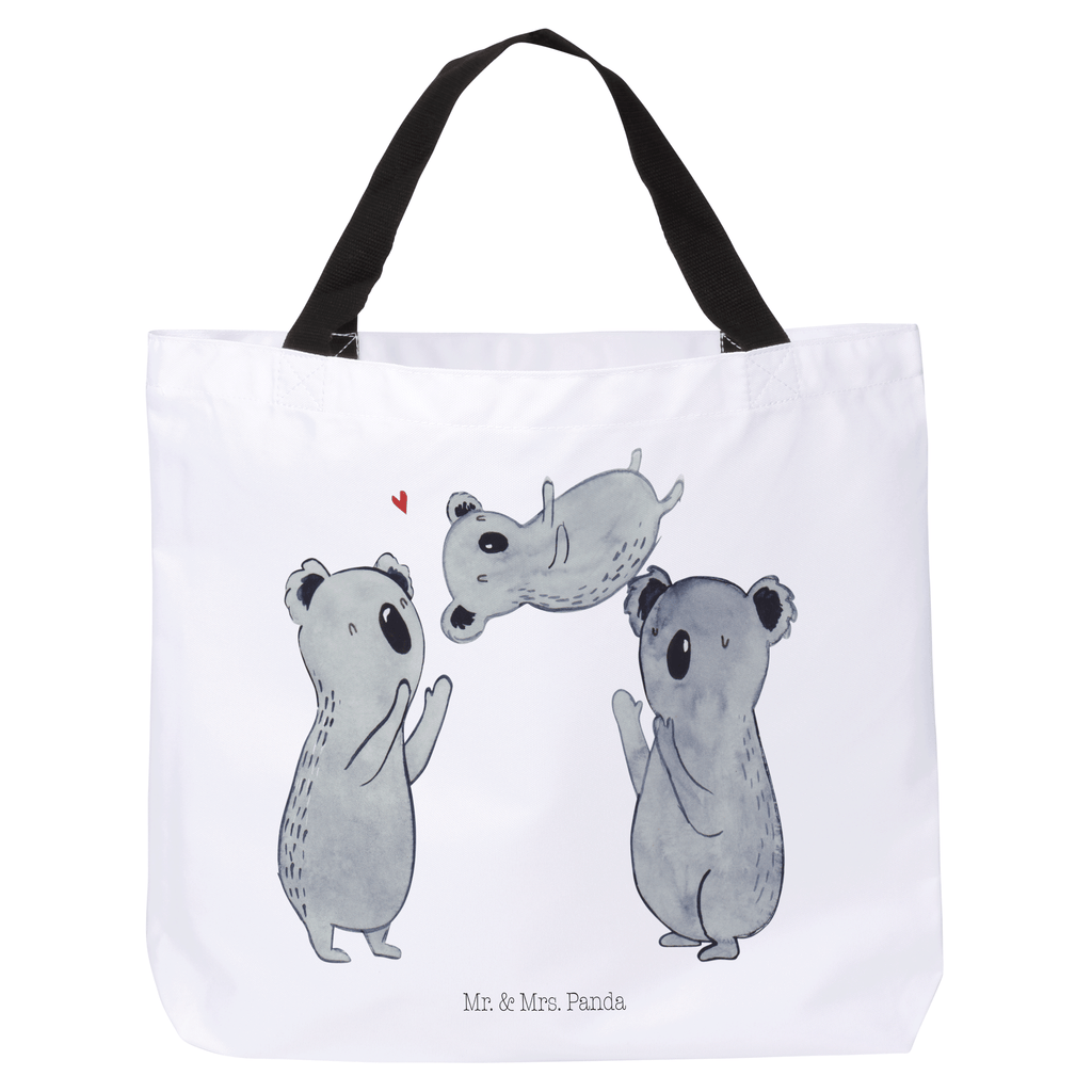 Shopper Koala Feiern Sich Koala, Familie, Geburtstag, Kind, Eltern, Herz, Liebe Beutel, Einkaufstasche, Tasche, Strandtasche, Einkaufsbeutel  Geburtstag, Geburtstagsgeschenk, Geschenk