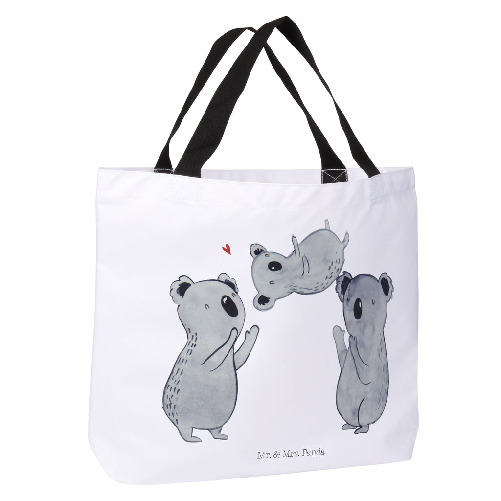 Shopper Koala Feiern Sich Koala, Familie, Geburtstag, Kind, Eltern, Herz, Liebe Beutel, Einkaufstasche, Tasche, Strandtasche, Einkaufsbeutel  Geburtstag, Geburtstagsgeschenk, Geschenk