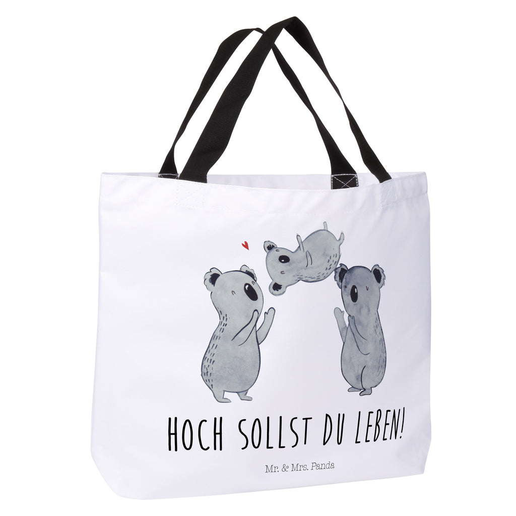 Shopper Koala Feiern Sich Koala, Familie, Geburtstag, Kind, Eltern, Herz, Liebe Beutel, Einkaufstasche, Tasche, Strandtasche, Einkaufsbeutel  Geburtstag, Geburtstagsgeschenk, Geschenk