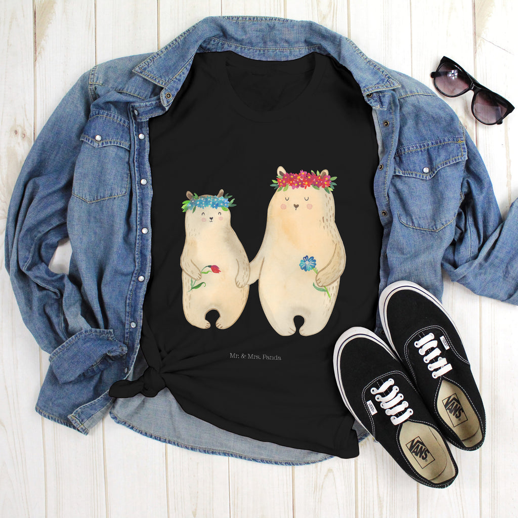 T-Shirt Bären mit Blumenkranz