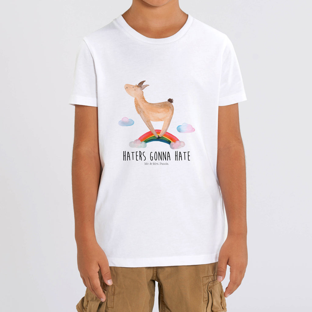 12-14 Jahre Kinder T-Shirt Lama Regenbogen Lama, Lamas, Regenbogen, Haters gonna hate, Haters, Selbstständig, Außenseiter, Schule, Abi, Hobby, Wolkenland, Freiheit	   Lama, Alpaka