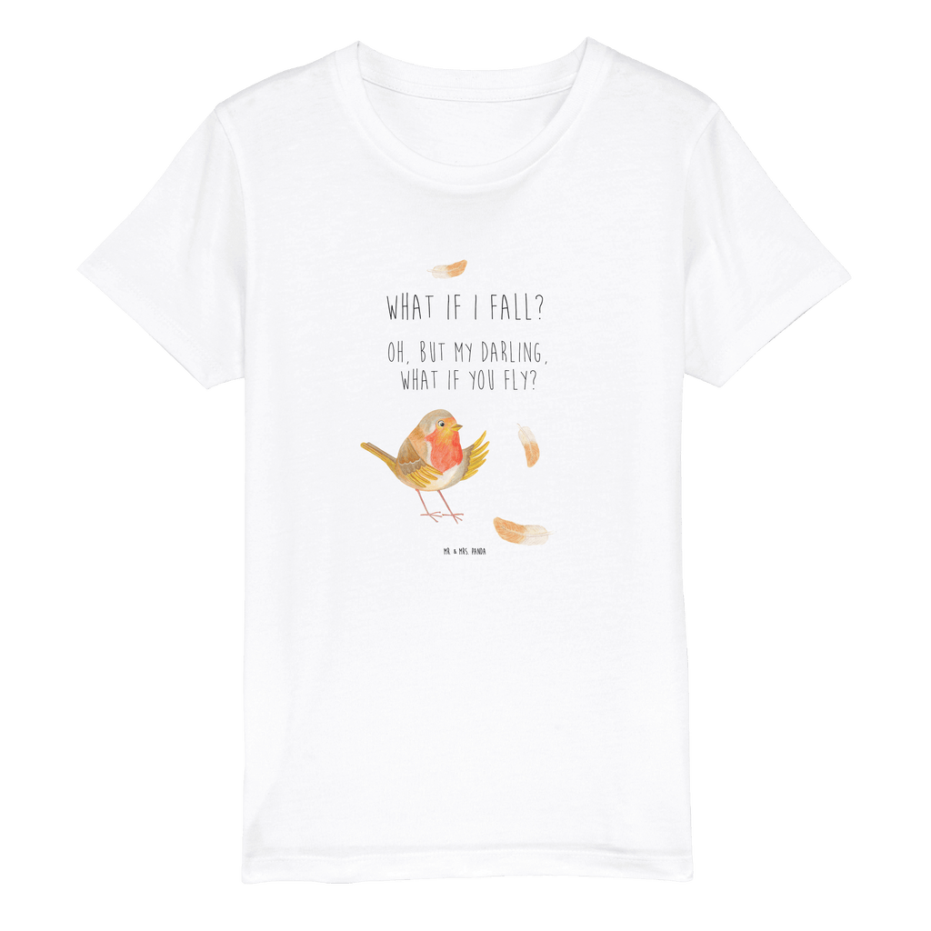 Kinder T-Shirt Rotkehlchen mit Federn What if i fall, Rotkehlchen, Spruch Motivation, Spruch Mut, Vogel, Motivation Sprüche, Motivationsbilder, fliegen    süße Tiermotive, gute Laune, lustige Sprüche, Tiere