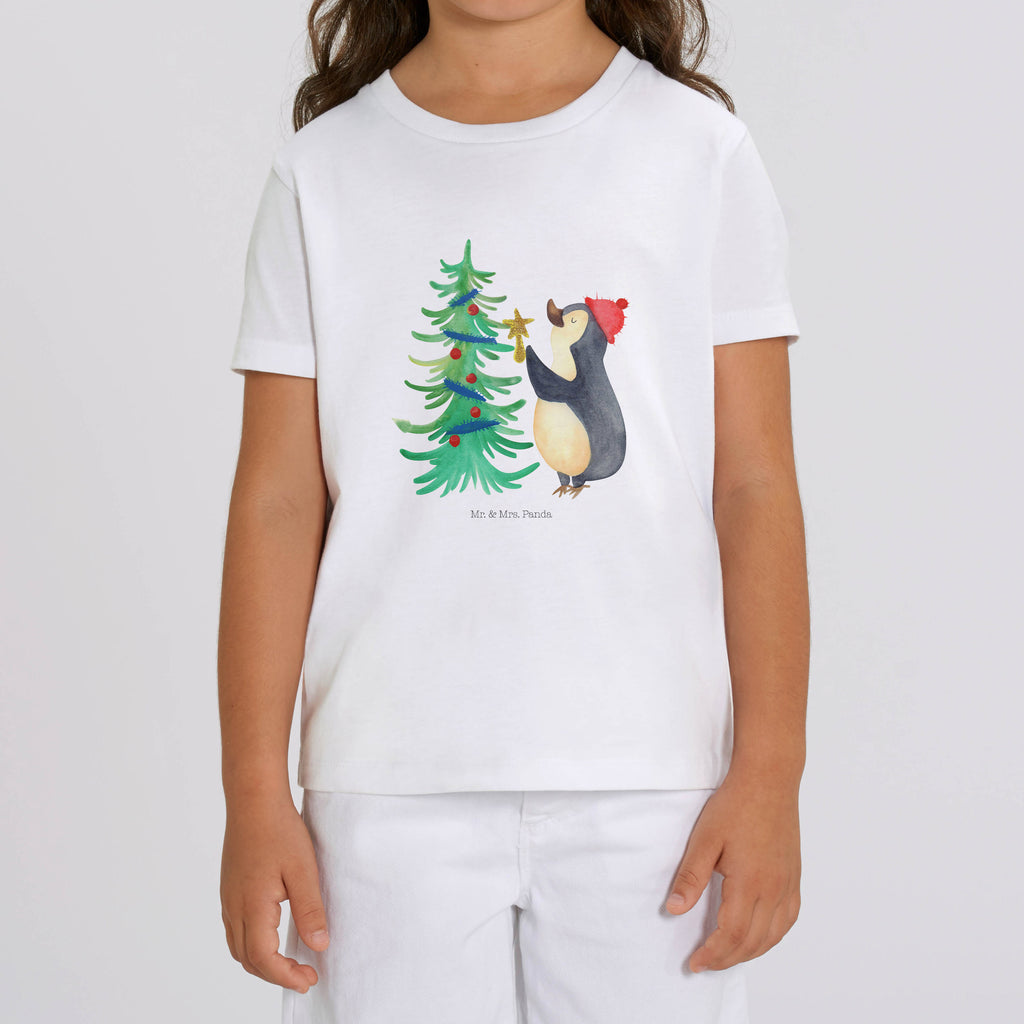 3-4 Jahre Kinder T-Shirt Pinguin Weihnachtsbaum Winter, Weihnachten, Weihnachtsdeko, Nikolaus, Advent, Heiligabend, Wintermotiv, Pinguin
