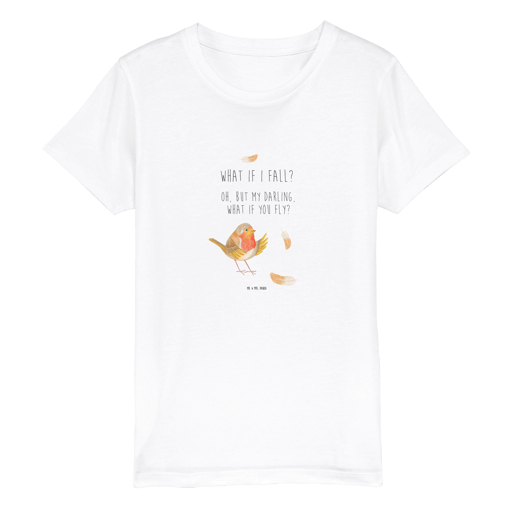 Kinder T-Shirt Rotkehlchen mit Federn What if i fall, Rotkehlchen, Spruch Motivation, Spruch Mut, Vogel, Motivation Sprüche, Motivationsbilder, fliegen    süße Tiermotive, gute Laune, lustige Sprüche, Tiere