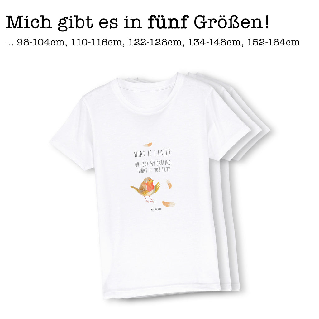 Kinder T-Shirt Rotkehlchen mit Federn What if i fall, Rotkehlchen, Spruch Motivation, Spruch Mut, Vogel, Motivation Sprüche, Motivationsbilder, fliegen    süße Tiermotive, gute Laune, lustige Sprüche, Tiere