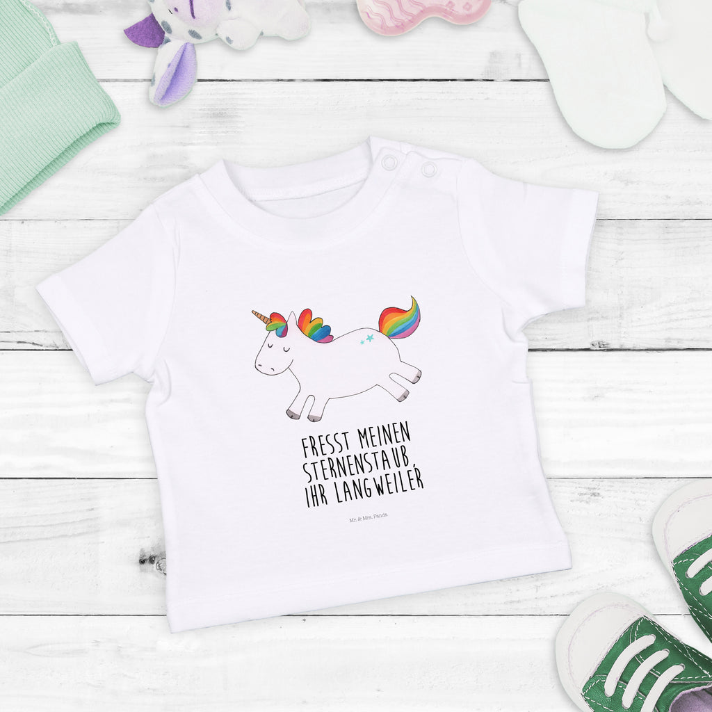 Baby T-Shirt Einhorn Happy Einhorn, Einhörner, Unicorn, glücklich, fröhlich, Spaß, Freude, Lebensfreude, witzig, spannend, Lächeln, Lachen Mädchen,Jungen,Unisex,Motiv,Baby T-Shirt,Kurzarm  Einhorn, Einhörner, Einhorn Deko, Pegasus, Unicorn