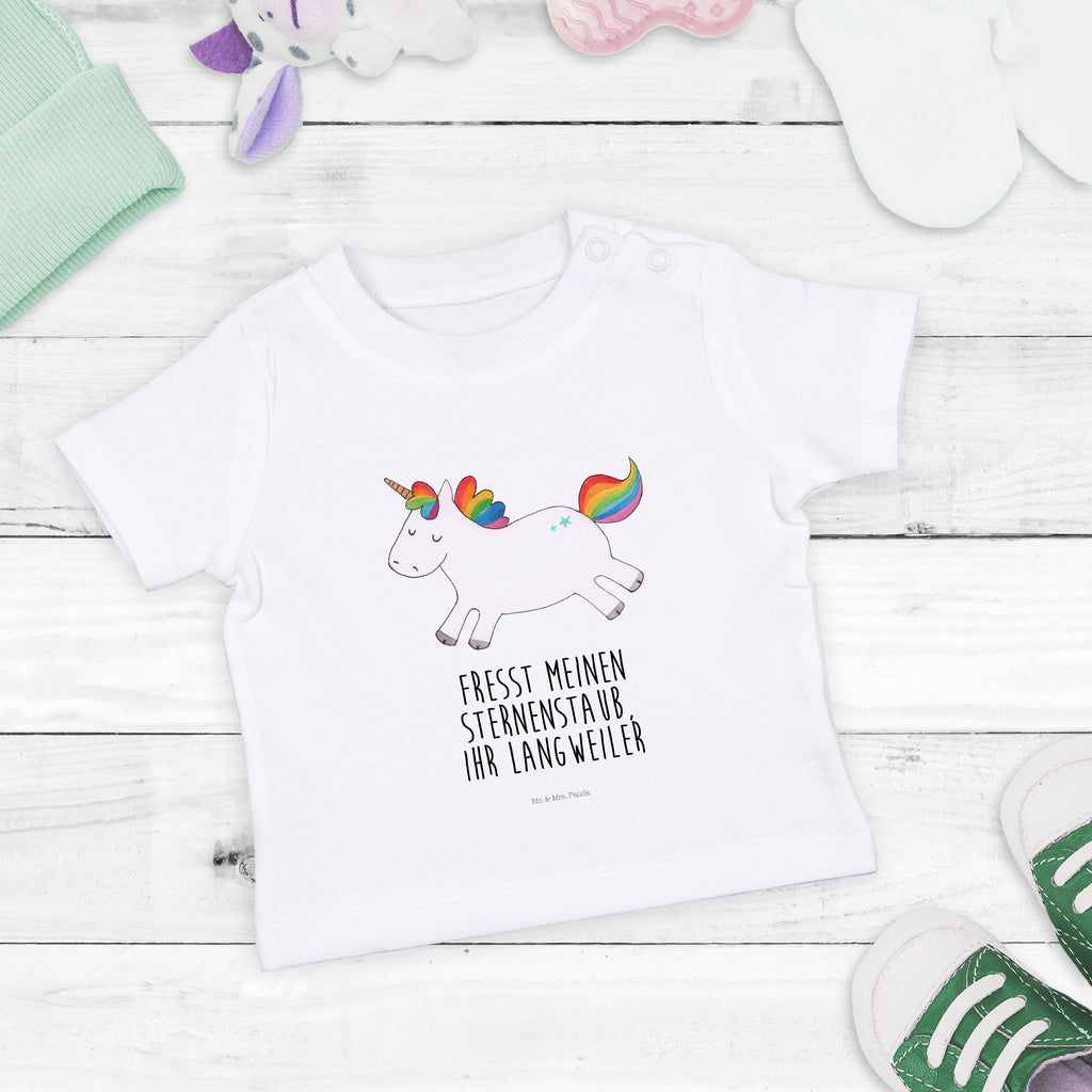 Baby T-Shirt Einhorn Happy Einhorn, Einhörner, Unicorn, glücklich, fröhlich, Spaß, Freude, Lebensfreude, witzig, spannend, Lächeln, Lachen Mädchen,Jungen,Unisex,Motiv,Baby T-Shirt,Kurzarm  Einhorn, Einhörner, Einhorn Deko, Pegasus, Unicorn
