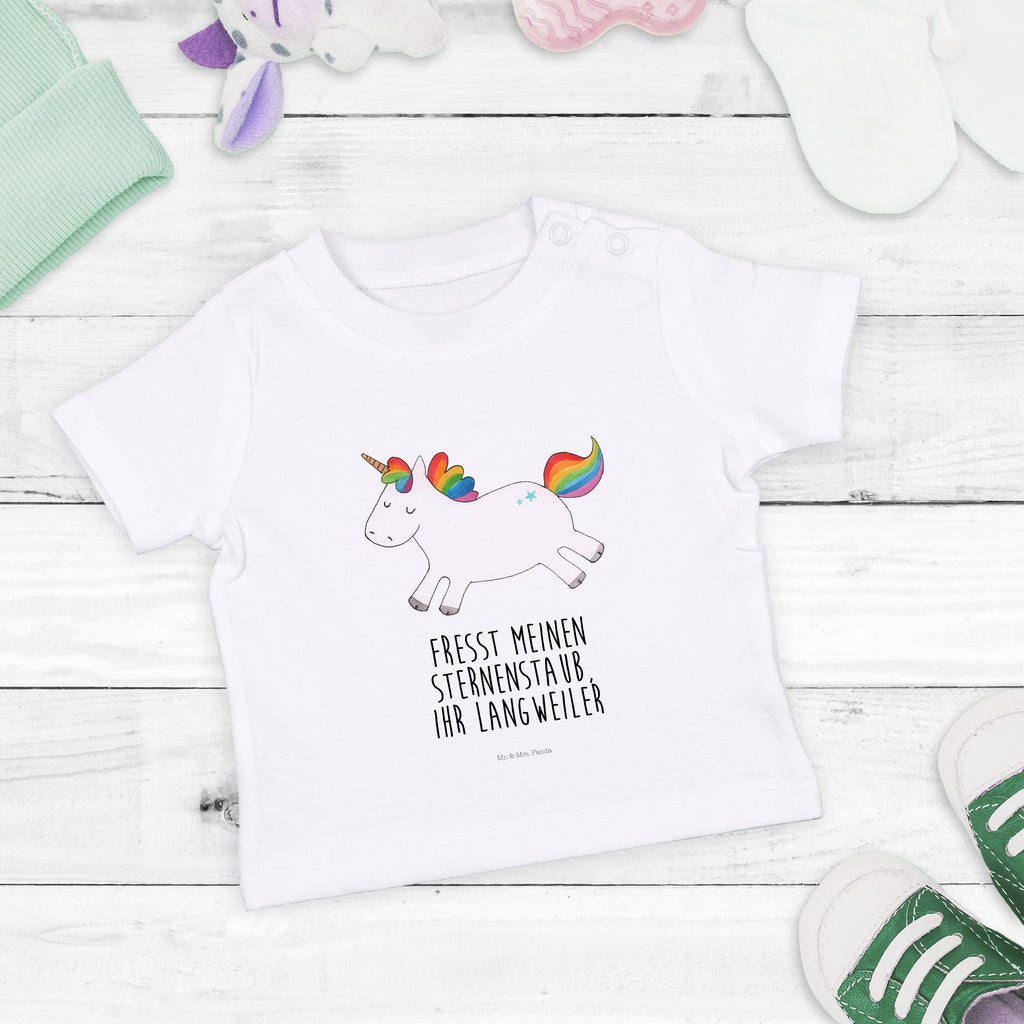 Baby T-Shirt Einhorn Happy Einhorn, Einhörner, Unicorn, glücklich, fröhlich, Spaß, Freude, Lebensfreude, witzig, spannend, Lächeln, Lachen Mädchen,Jungen,Unisex,Motiv,Baby T-Shirt,Kurzarm  Einhorn, Einhörner, Einhorn Deko, Pegasus, Unicorn