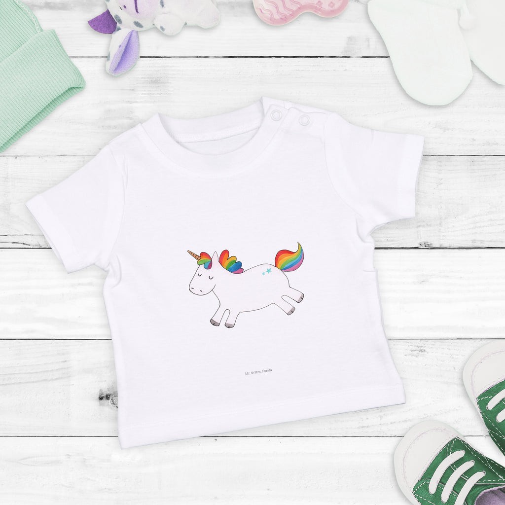 Baby T-Shirt Einhorn Happy Einhorn, Einhörner, Unicorn, glücklich, fröhlich, Spaß, Freude, Lebensfreude, witzig, spannend, Lächeln, Lachen Mädchen,Jungen,Unisex,Motiv,Baby T-Shirt,Kurzarm  Einhorn, Einhörner, Einhorn Deko, Pegasus, Unicorn