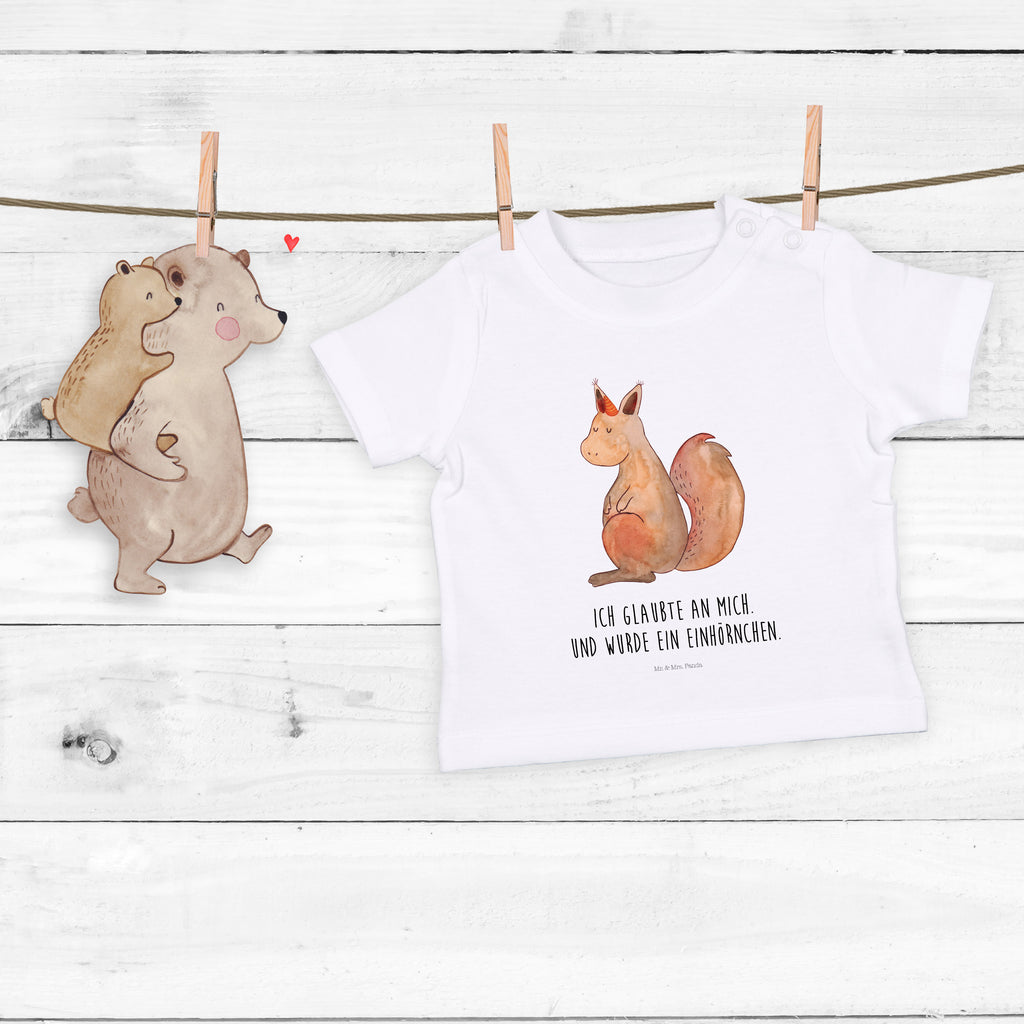 Baby T-Shirt Einhörnchen Glaube Einhorn, Einhörner, Einhörnchen, Eichhörnchen, Eichhorn Mädchen, Jungen, Unisex, Motiv ,Baby T-Shirt, Kurzarm, Shirt, Baby  Einhorn, Einhörner, Einhorn Deko, Pegasus, Unicorn