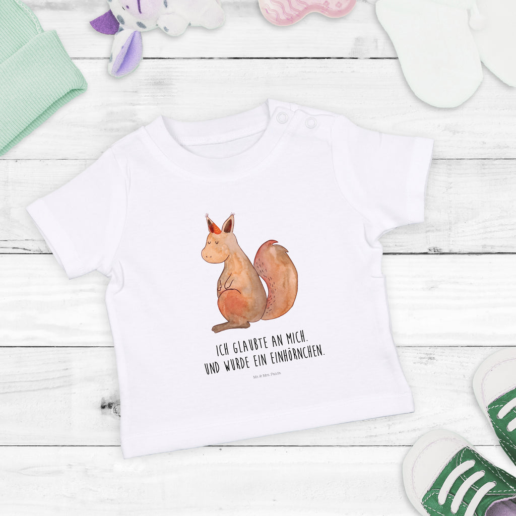 Baby T-Shirt Einhörnchen Glaube Einhorn, Einhörner, Einhörnchen, Eichhörnchen, Eichhorn Mädchen, Jungen, Unisex, Motiv ,Baby T-Shirt, Kurzarm, Shirt, Baby  Einhorn, Einhörner, Einhorn Deko, Pegasus, Unicorn