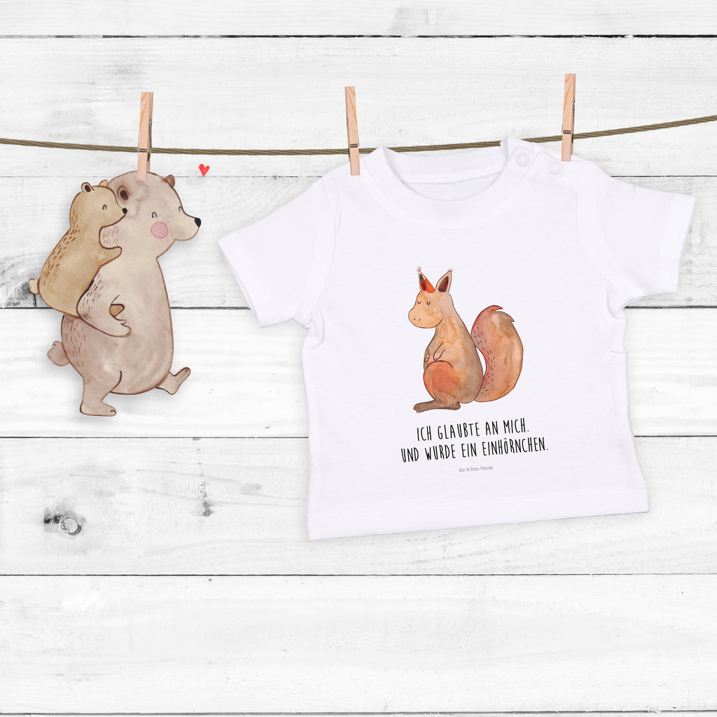 Baby T-Shirt Einhörnchen Glaube Einhorn, Einhörner, Einhörnchen, Eichhörnchen, Eichhorn Mädchen, Jungen, Unisex, Motiv ,Baby T-Shirt, Kurzarm, Shirt, Baby  Einhorn, Einhörner, Einhorn Deko, Pegasus, Unicorn