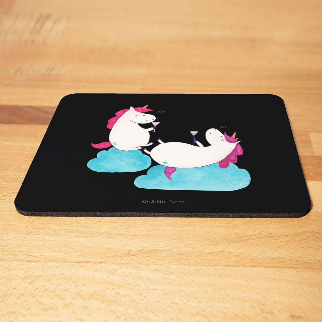 Mauspad Einhörner Sekt