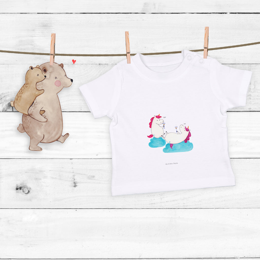 Baby T-Shirt Einhörner Sekt Einhorn, Einhörner, Unicorn, Freundinnen, Freundin, BFF, Sekt, Mädelsabend, Spaß, Party, Korken, Anstoßen, Beste Mädchen,Jungen,Unisex,Motiv,Baby T-Shirt,Kurzarm  Einhorn, Einhörner, Einhorn Deko, Pegasus, Unicorn