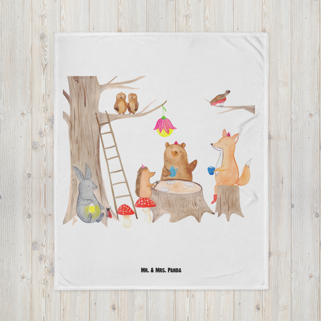 Babydecke Waldtiere Picknick Waldtiere, Picknick, Wald, Fuchs, Hase, Igel, Maus, Eichhörnchen Babydecke, Babygeschenk, Geschenk Geburt, Babyecke Kuscheldecke, Krabbeldecke  süße Tiermotive, gute Laune, lustige Sprüche, Tiere