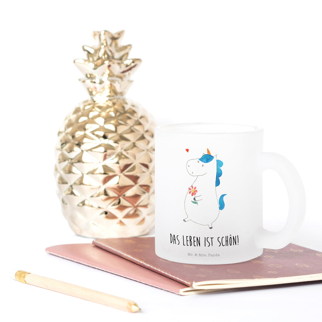 Glas Teetasse Einhorn Spaziergang Einhörner, Unicorn, Einhorn, Glitzer, Blumen, Spaziergang, Motivation, Gute Laune, Freude, Freundin, Mutter, Schwester Teetasse, Teeglas, Teebecher, Tasse mit Henkel, Tasse  Einhorn, Einhörner, Einhorn Deko, Pegasus, Unicorn