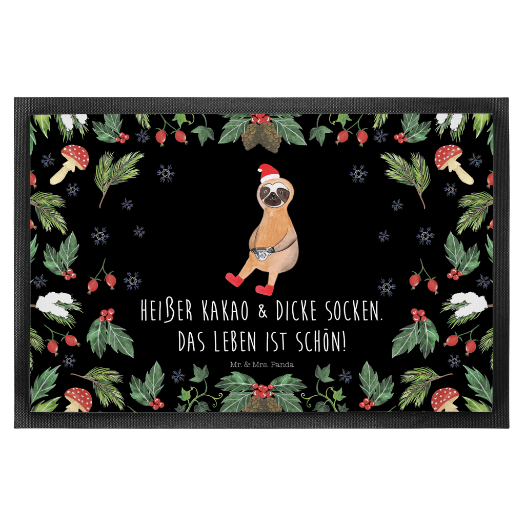 Fußmatte Faultier Kakao  Türvorleger, Schmutzmatte, Fußabtreter, Matte, Schmutzfänger, Fußabstreifer, Schmutzfangmatte, Türmatte, Motivfußmatte,  Haustürmatte, Vorleger  Winter, Weihnachten, Weihnachtsdeko, Nikolaus, Advent, Heiligabend, Wintermotiv