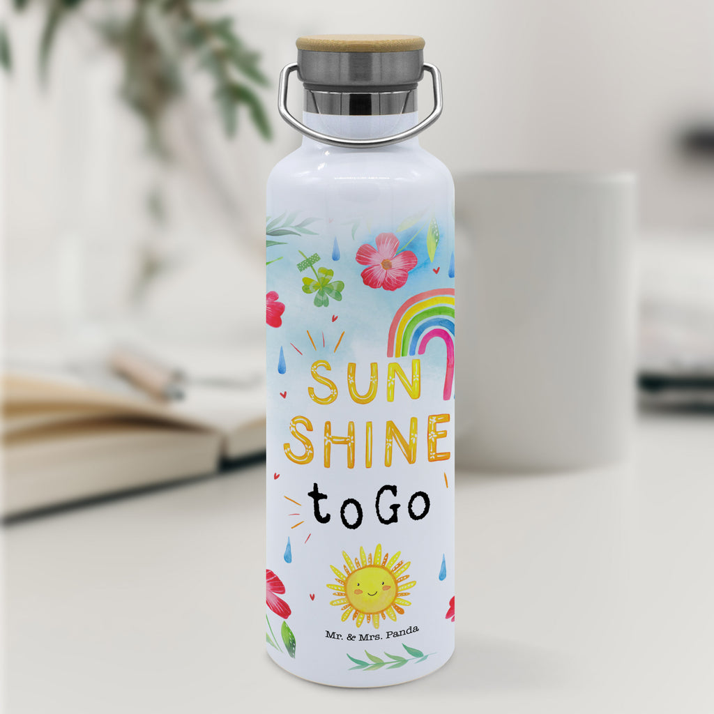 Trinkflasche Sunshine to go Thermosflasche, Isolierflasche, Edelstahl, Trinkflasche, 0, 75 l, isoliert, Wamrhaltefunktion, Sportflasch, Flasche zum Sport, Sportlerflasche, Blumen Deko, Frühlings Deko, Sommer Deko, Dekoration, positive Botschaft, Naturliebhaber, Outdoor, Natur, Abenteuer