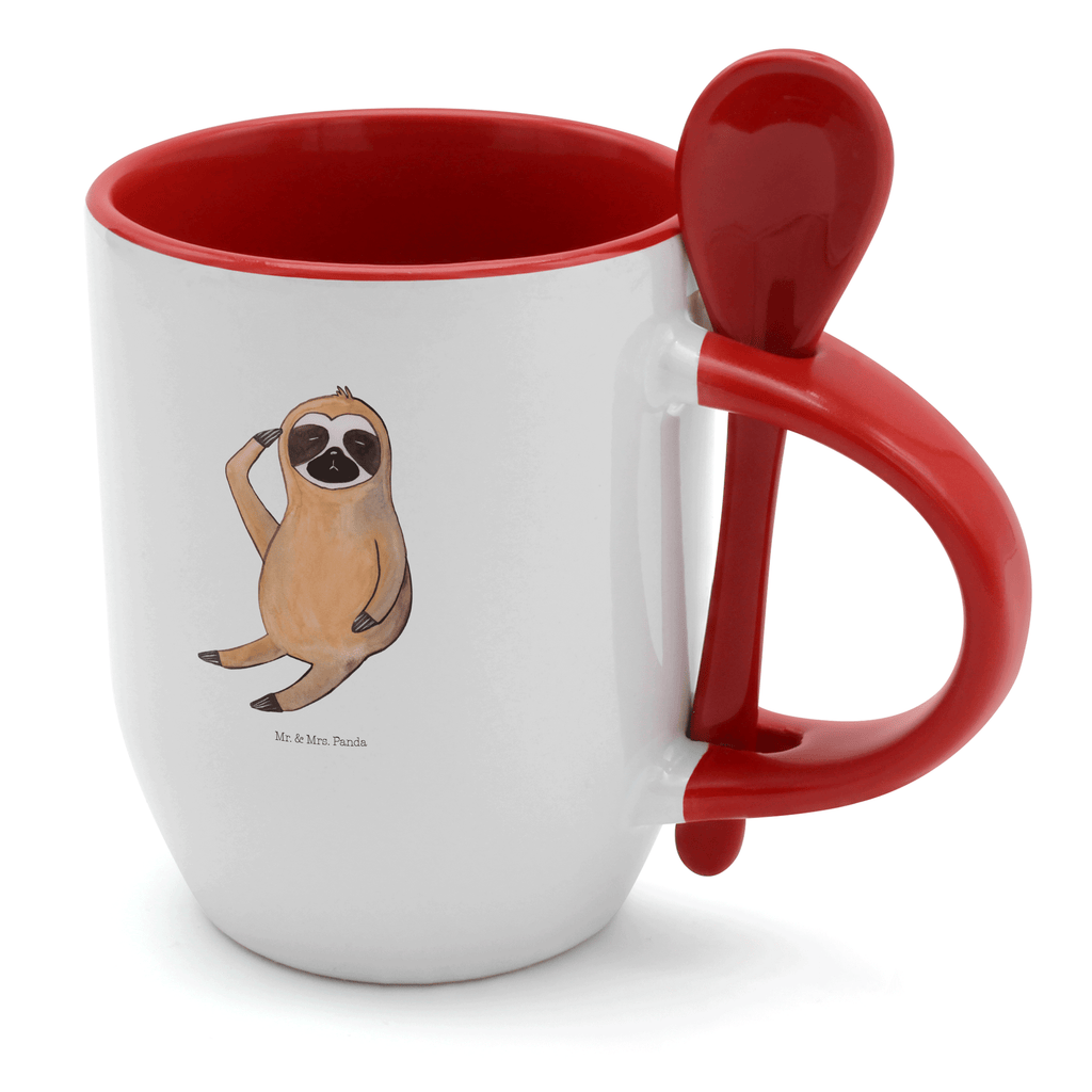 Tasse mit Löffel Faultier Vogel zeigen Tasse, Kaffeetasse, Tassen, Tasse mit Spruch, Kaffeebecher, Tasse mit Löffel, Faultier, Faultier Geschenk, Faultier Deko, Faultiere, faul, Lieblingstier, Spinner, früher Vogel, der frühe Vogel, Frühaufsteher, Morgenmuffel, Vogel, Faultierwelt