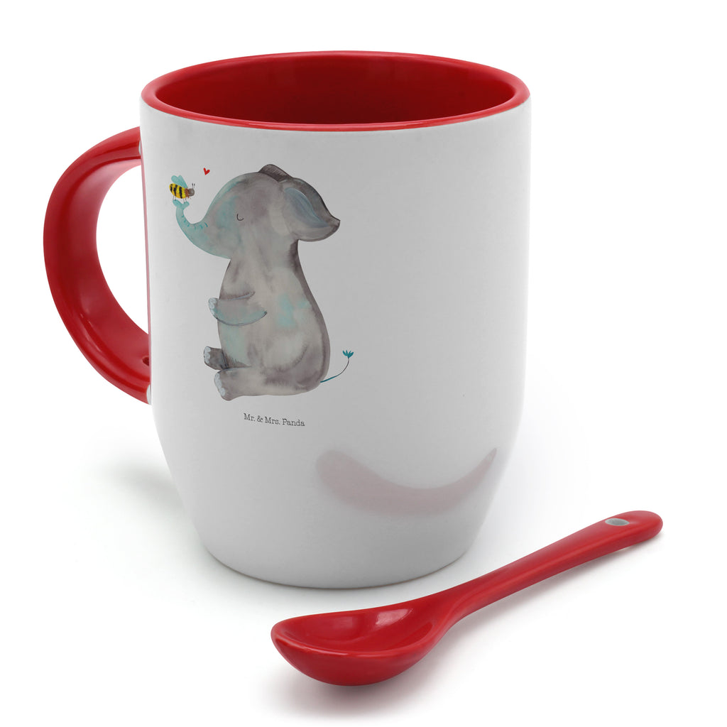 Tasse mit Löffel Elefant & Biene Tasse, Kaffeetasse, Tassen, Tasse mit Spruch, Kaffeebecher, Tasse mit Löffel, Tiermotive, Gute Laune, lustige Sprüche, Tiere, Elefant, Biene, Liebe, Liebesbeweis, Jahrestag, Liebesgeschenk, Heiratsantrag, Hochzeitsgeschenk, Liebesspruch