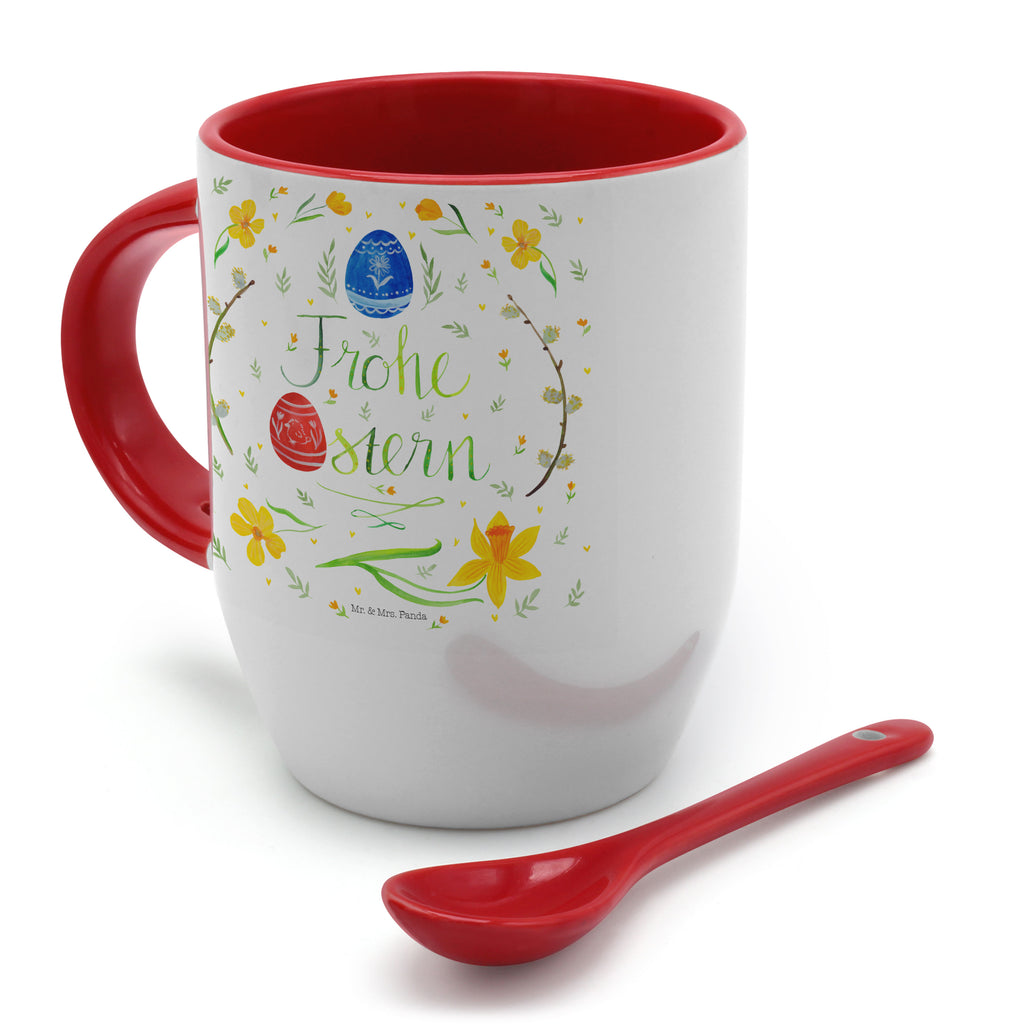 Tasse mit Löffel Frohe Ostern Tasse, Kaffeetasse, Tassen, Tasse mit Spruch, Kaffeebecher, Tasse mit Löffel, Ostern, Osterhase, Ostergeschenke, Osternest, Osterdeko, Geschenk zu Ostern, Frohe Ostern, Ostergrüße, Osterblume, Osterei, bemalte Ostereier, Weidenkätzchen. Lettering