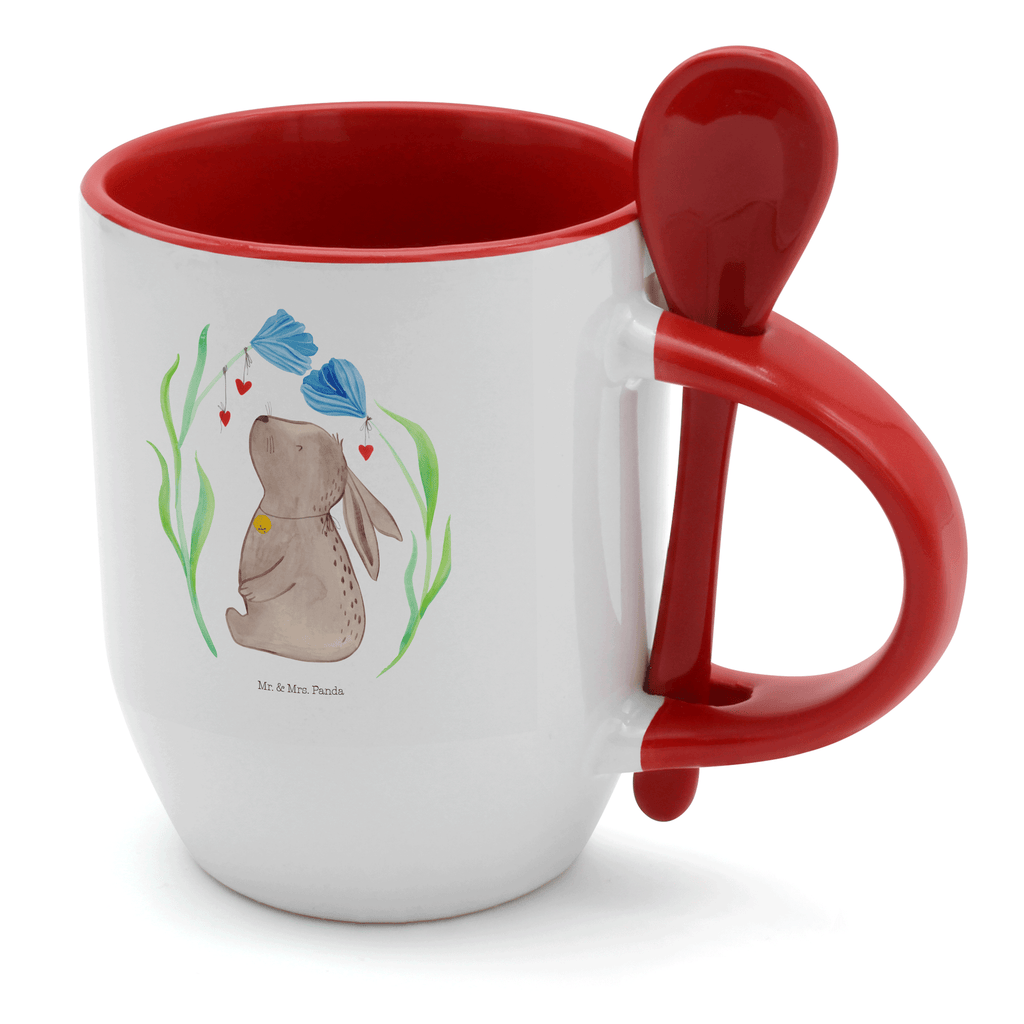 Tasse mit Löffel Hase Blume Tasse, Kaffeetasse, Tassen, Tasse mit Spruch, Kaffeebecher, Tasse mit Löffel, Ostern, Osterhase, Ostergeschenke, Osternest, Osterdeko, Geschenk zu Ostern, Hase, Kaninchen, Kind, Taufe, Taufgeschenk, Geburt, Schwangerschaft, erstes Kind, Kindergeburtstag, Geburtstag, Hoffnung, Träume