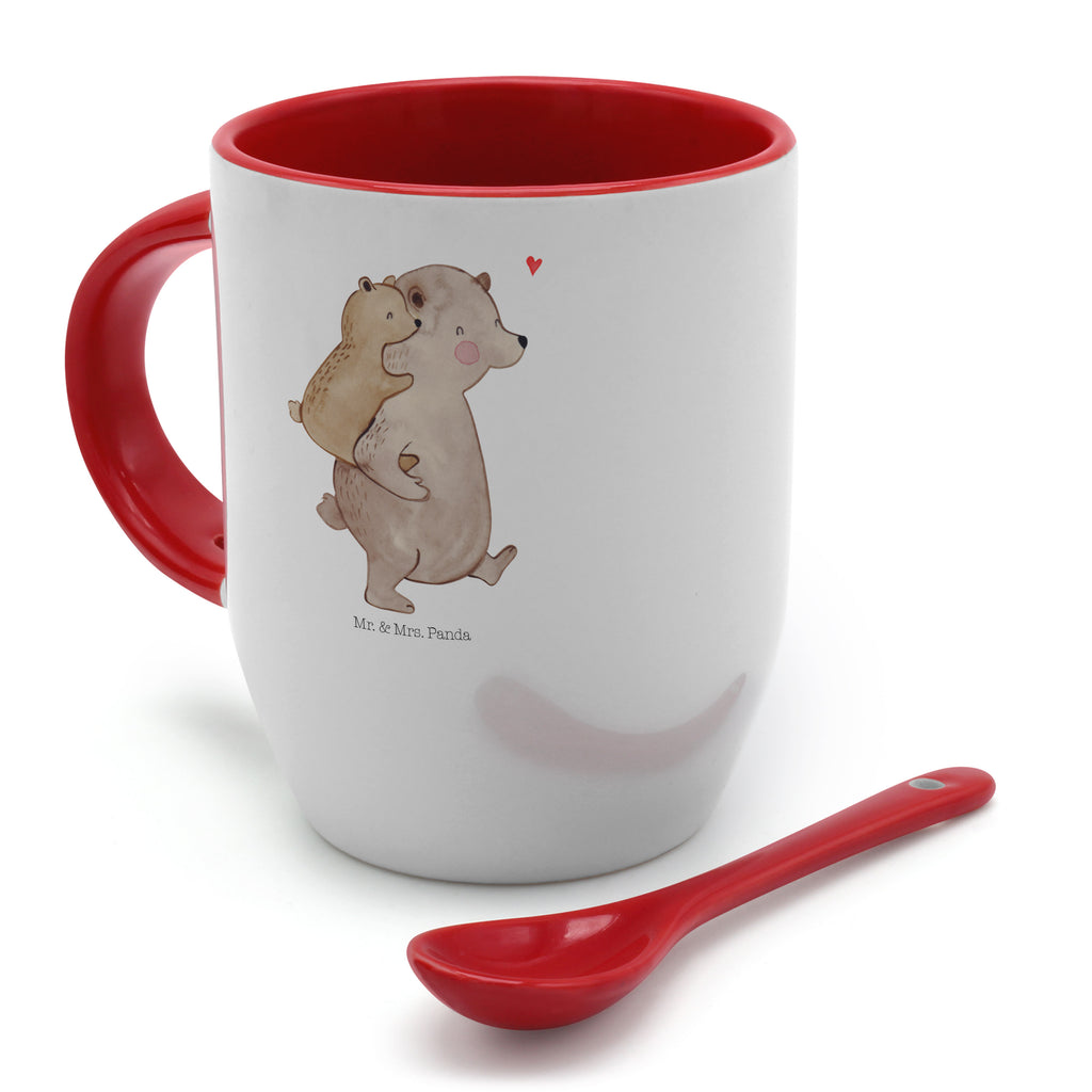 Tasse mit Löffel Papa Bär Tasse, Kaffeetasse, Tassen, Tasse mit Spruch, Kaffeebecher, Tasse mit Löffel, Familie, Vatertag, Muttertag, Bruder, Schwester, Mama, Papa, Oma, Opa, Geschenk, Vater, Papi, Vati, Onkel, Geburtstag