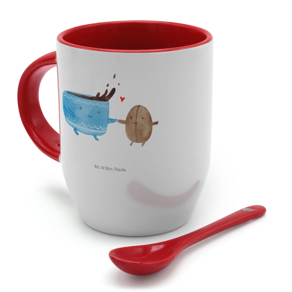 Tasse mit Löffel Kaffee Bohne Tasse, Kaffeetasse, Tassen, Tasse mit Spruch, Kaffeebecher, Tasse mit Löffel, Tiermotive, Gute Laune, lustige Sprüche, Tiere, Kaffee, Kaffeebohne, Genuss, Zufriedenheit, Glück