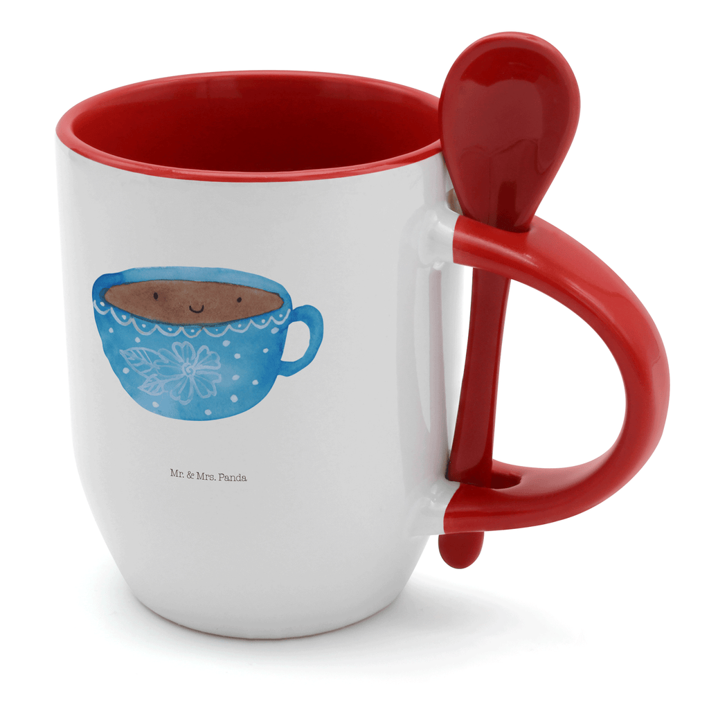 Tasse mit Löffel Kaffee Tasse Tasse, Kaffeetasse, Tassen, Tasse mit Spruch, Kaffeebecher, Tasse mit Löffel, Tiermotive, Gute Laune, lustige Sprüche, Tiere, Kaffee, Liebe, Geschmack, Genuss, Glücklich