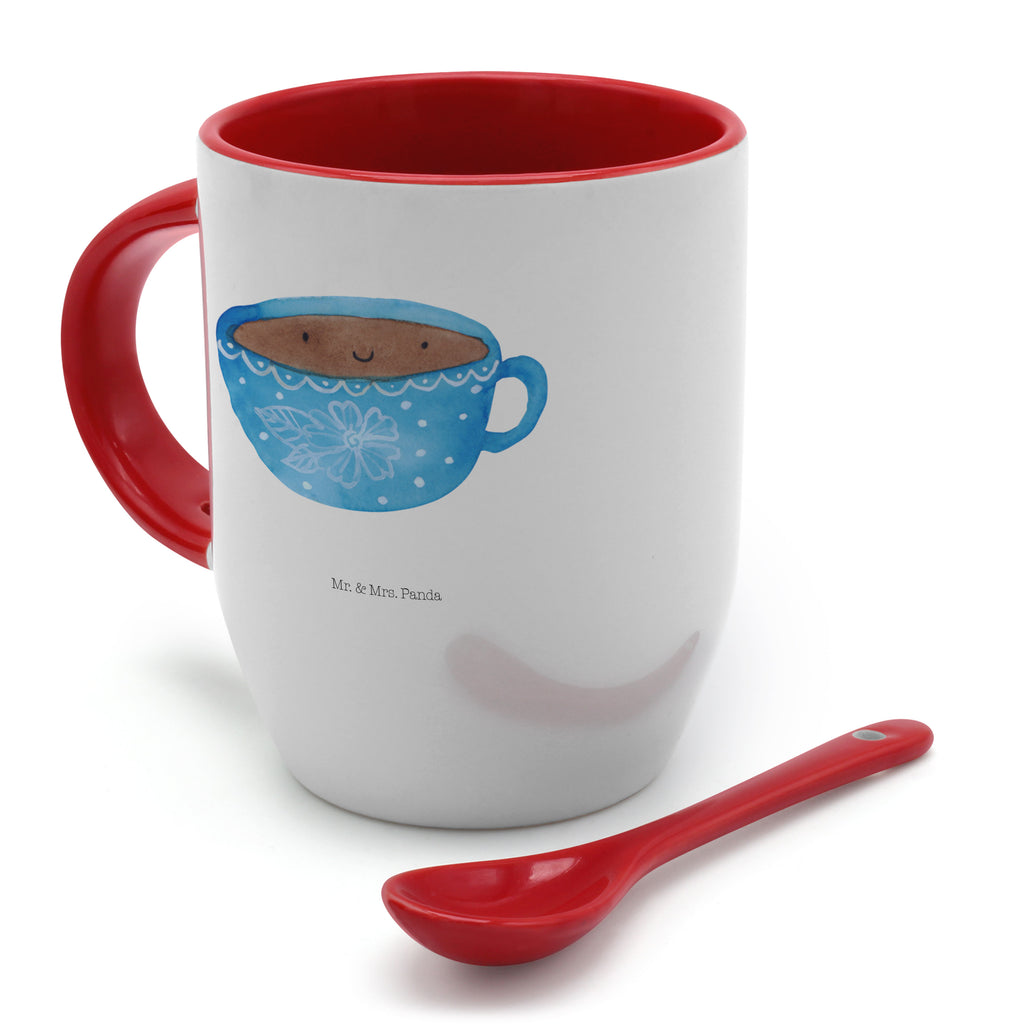 Tasse mit Löffel Kaffee Tasse Tasse, Kaffeetasse, Tassen, Tasse mit Spruch, Kaffeebecher, Tasse mit Löffel, Tiermotive, Gute Laune, lustige Sprüche, Tiere, Kaffee, Liebe, Geschmack, Genuss, Glücklich