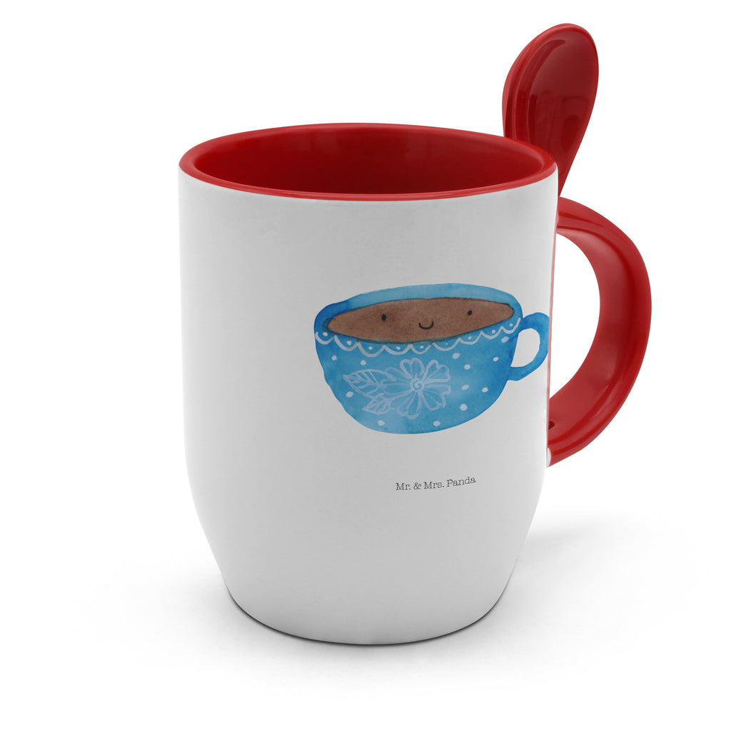 Tasse mit Löffel Kaffee Tasse Tasse, Kaffeetasse, Tassen, Tasse mit Spruch, Kaffeebecher, Tasse mit Löffel, Tiermotive, Gute Laune, lustige Sprüche, Tiere, Kaffee, Liebe, Geschmack, Genuss, Glücklich