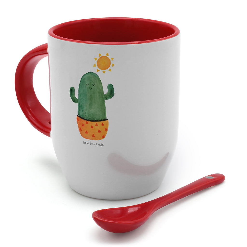 Tasse mit Löffel Kaktus Sonnenanbeter Tasse, Kaffeetasse, Tassen, Tasse mit Spruch, Kaffeebecher, Tasse mit Löffel, Kaktus, Kakteen, Liebe Kaktusliebe, Sonne, Sonnenschein, Glück, glücklich, Motivation, Neustart, Trennung, Ehebruch, Scheidung, Freundin, Liebeskummer, Liebeskummer Geschenk, Geschenkidee