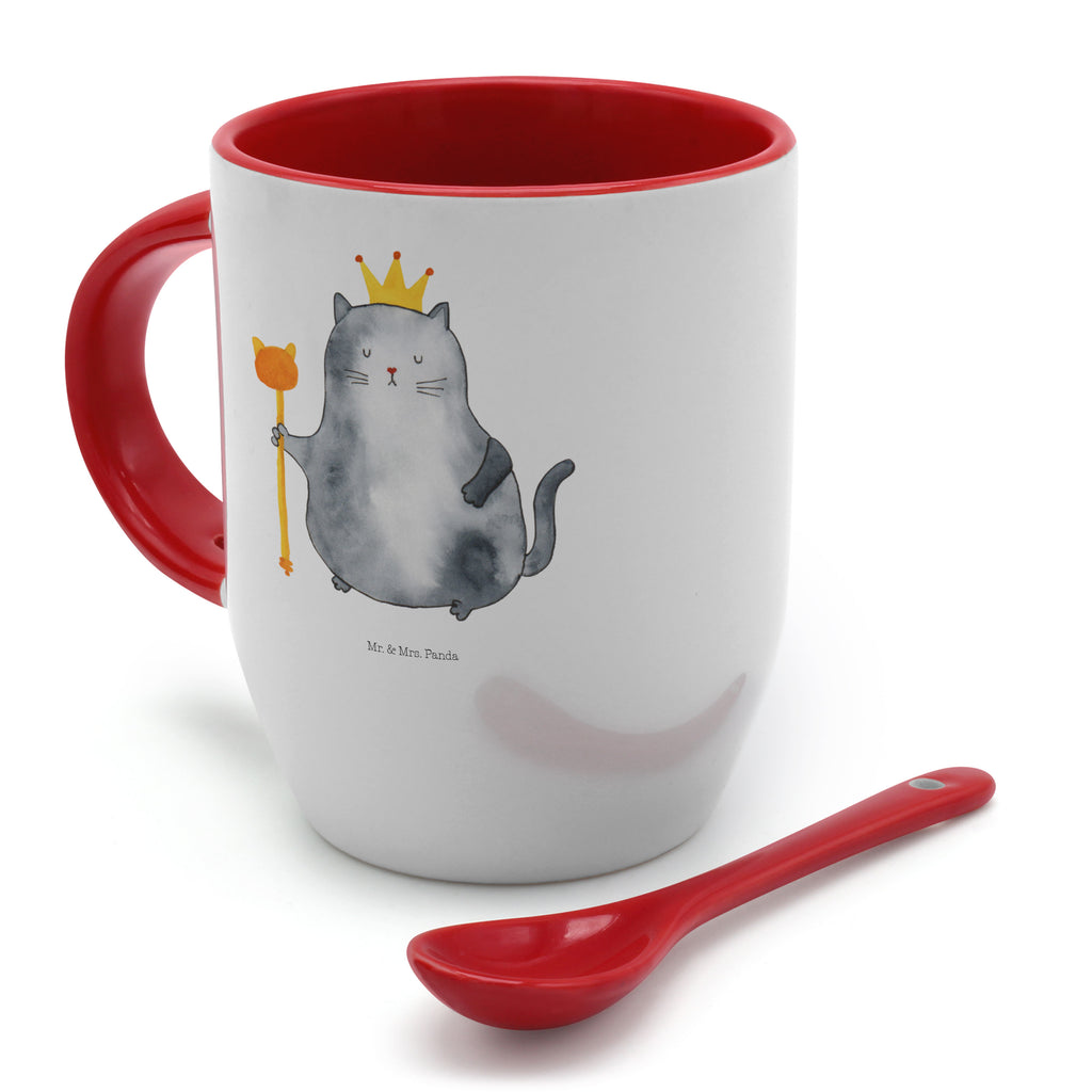 Tasse mit Löffel Katzen Koenig Tasse, Kaffeetasse, Tassen, Tasse mit Spruch, Kaffeebecher, Tasse mit Löffel, Katze, Katzenmotiv, Katzenfan, Katzendeko, Katzenfreund, Katzenliebhaber, Katzenprodukte, Katzenartikel, Katzenaccessoires, Katzensouvenirs, Katzenliebhaberprodukte, Katzenmotive, Katzen, Kater, Mietze, Cat, Cats, Katzenhalter, Katzenbesitzerin, Haustier, König, Königin, Queen, Familie, Mietzhaus, Wohnung, erste eigenen Wohnung, Umzug, Einzug