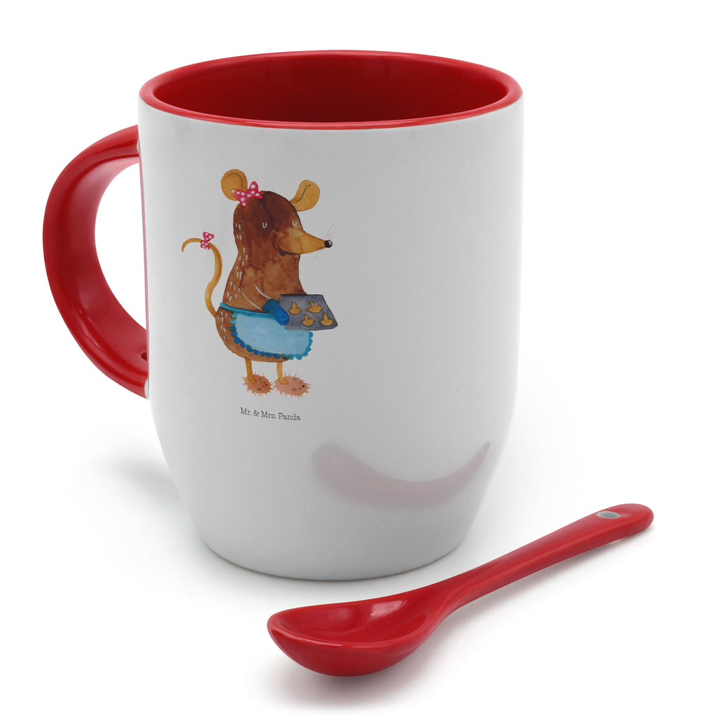 Tasse mit Löffel Maus Kekse Tasse, Kaffeetasse, Tassen, Tasse mit Spruch, Kaffeebecher, Tasse mit Löffel, Winter, Weihnachten, Weihnachtsdeko, Nikolaus, Advent, Heiligabend, Wintermotiv, Maus, Kekse, backen, Weihnachtskekse, Plätzchen, Weihnachtsbäckerei, Chaosqueen